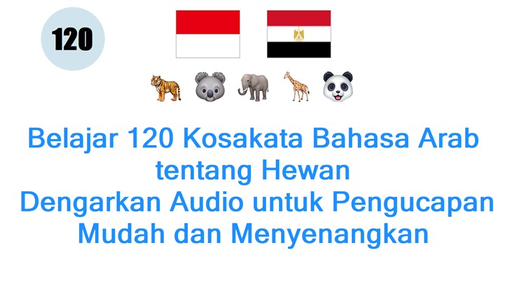 Belajar 120 Kosakata Bahasa Arab tentang Hewan: Dengarkan Audio untuk Pengucapan Mudah dan Menyenangkan